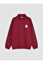 Red Galatasaray Printed Boys' Thick Sweatshirt