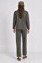 Comfortable Flexible V-Neck Modal Suit Lrn0076 Khaki - 7