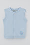 Baby Boy Vest with Snap Fasteners, Blue Heart, Winking Emoji Emblem, 4 Months - 1 Year Old, Baby Blue