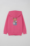 Girl's Tracksuit Set Cute Painter Teddy Bear Printed Grass Stitched Design, 1.5-5 Years Old, Pink - 7