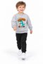 12509-26 Boy's Crocodile Printed Crew Neck Sweatshirt 1–4 Years - 3