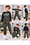 Boys' Camouflage Tracksuit Set – Sport Printed Sweatshirt and Jogger Pants, Casual Sportswear Set - 3