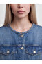 Rmz Gi̇yi̇m Farkiyla Zero Roba Collar Women's Jean Jacket - 4