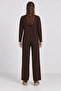 Comfortable Stretchy V-Neck Modal Suit Lrn0076 Brown - 6