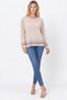 Women's Seasonal Merselized Knitwear Blouse with Sequin Detail on Sleeves and Skirt - 2