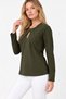 Women's Pleated Collar Seasonal Mercerized Knitwear Blouse - 3