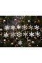 Set of 12 Snowflake Christmas Tree Ornaments White Decorative Pine Tree Ornament Set New Year Concept - 6