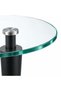 Conical Glass Round Service Table - Black - 3