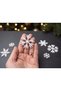 Set of 12 Snowflake Christmas Tree Ornaments White Decorative Pine Tree Ornament Set New Year Concept - 4
