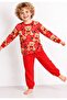 Boy's Long Sleeve Patterned Pajama Set - 2