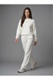 Women's Crew Neck Long Sleeve Tracksuit Set Comfortable Fit Loose Leg Two-Piece Sportswear - 3