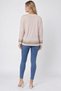 Women's Seasonal Merselized Knitwear Blouse with Sequin Detail on Sleeves and Skirt - 5