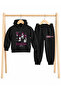 Blackpink Printed 3-Yarn Hooded Children's Tracksuit Set