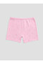 Ozmarka New Season Pink Printed Girls' Boxer Shorts 3-Piece Set - 4