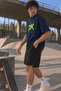 Men's Neon Printed T-Shirt Oversize Streetwear Daily T-Shirt - 3