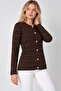 Women's Glitter Striped Mercerized Knitwear Cardigan - 3