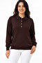 Women's Polo Neck Mercerized Knitwear Blouse