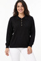 Women's Polo Neck Mercerized Knitwear Blouse