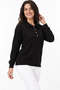 Women's Polo Neck Mercerized Knitwear Blouse - 3