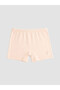 Özmarka New Season Ecru Floral Girls' Boxer Shorts 3-Piece Set - 4