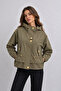 Drawstring Gold Detailed Oversized Raincoat