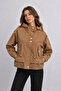 Drawstring Gold Detailed Oversized Raincoat