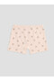Ozmarka New Season Pink Printed Girls' Boxer Shorts 3-Piece Set - 4
