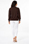 Women's Polo Neck Mercerized Knitwear Blouse - 3