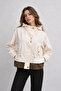 Drawstring Gold Detailed Oversized Raincoat