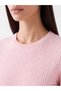 Alita City Farkıyla Lcw Everyday Pink Knitwear Patterned Oval Neck Women's Sweater - 3