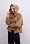 Drawstring Gold Detailed Oversized Raincoat - 2