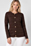Women's Glitter Striped Mercerized Knitwear Cardigan - 4