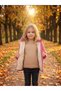 Bow Patterned Water and Wind Resistant Girls' Coat - 3