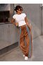 Trend Oversize Flexible Waist Ball-Stylished Velvet Fabric Palazzo Tracksuits-Radiance Velvet Pull on Palazzo Pants - 3