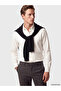 Ozmarka New Season White Slim Fit Textured Men's Shirt