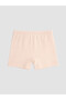 Özmarka New Season Ecru Floral Girls' Boxer Shorts 3-Piece Set - 5