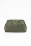 Khaki Knitted Detailed Clutch Portfolio and Shoulder Bag - 2