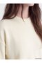 Özmarka New Season Ecru Crew Neck Women's Knitwear Sweater - 3