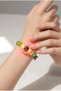 Children's Wristwatch with Light-Up and Rotating Figures, Racing Car Themed, Green Color Silicone Strap (Without Box) - 3