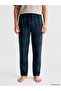 Özmarka New Season Blue Regular Fit Plaid Men's Pajama Bottoms - 2