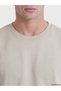 Vizyon New Season Beige Crew Neck Long Sleeve Men's T-Shirt - 3
