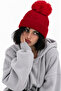 Scarlet Pompon Beret - 2