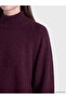 Half Turtleneck Oversize Women's Knitwear Tunic (W6) - 3