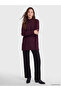 Half Turtleneck Oversize Women's Knitwear Tunic (W6) - 2