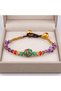 Purple Beaded Ethnic Detailed Handmade Bracelet – Turquoise and Red Stylish Accessory - 2