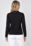 Women's Polo Neck Mercerized Knitwear Blouse - 5