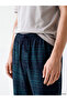 Özmarka New Season Blue Regular Fit Plaid Men's Pajama Bottoms - 3