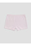 Özmarka New Season Ecru Bow Printed Girls' Boxer Shorts 3-Piece Set - 6