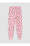 Özmarka New Season Pink Patterned Girls' Pajama Set - 5