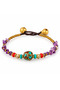 Purple Beaded Ethnic Detailed Handmade Bracelet – Turquoise and Red Stylish Accessory - 3